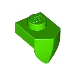 15070-037プレート1×1垂直牙付ブライトグリーン