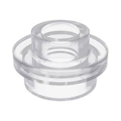 85861-040プレート1×1丸貫通穴有トランスクリア