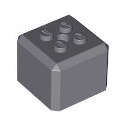 66855-199ブロックキューブ4スタッド有ダークブルーイッシュグレイ