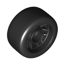 105162pb01-026タイヤ長径24ミリ幅13.4ミリとブラックホイールセット