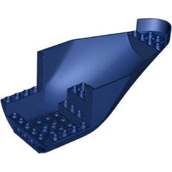 67244-140飛行機胴体下部8×16ペグ穴有ダークブルー