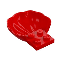 18970-021大きな貝(プレート2×2)レッド