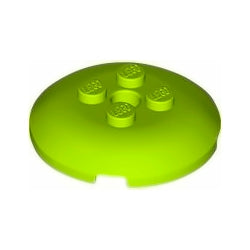 65138-119ディッシュ4×4ペグ穴有ライム