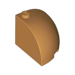 88293-137曲面ブロックコーナー3×3×2ドームミディアムダークフレッシュ