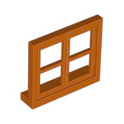 5259-038窓枠1×4×3小窓4つダークオレンジ