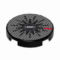 14769pb674タイル2×2丸(アウディロゴ)ブラック