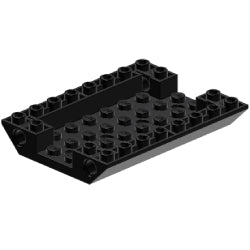 5117-026逆スロープ45度6×8両側傾斜と穴4つブラック