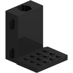 3863-026ブロック2×4×5ギア穴とエレベーター付きブラック