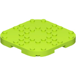 66790-119プレート8×8コーナー丸-足付きライム