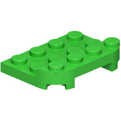 3263-037プレート3×4×2/3コーナー丸-1×4ブライトグリーン