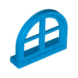 5260-321アーチ型窓枠1×4×3小窓4つダークアジュール