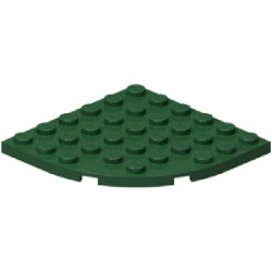 6003-141プレート6×6コーナー丸ダークグリーン