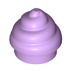 53119-325プレート1×1丸ソフトクリーム渦巻きラベンダー