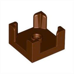 3131-192コンテナ・ボックス2×2×1(四隅コーナー/底にポッチ)レディシュブラウン