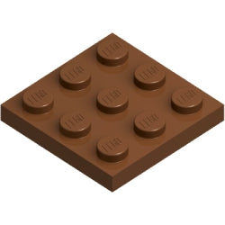 11212-192プレート3×3レディシュブラウン