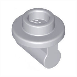 79194-194プレート1×1丸-取っ手付きライトブルーイッシュグレイ