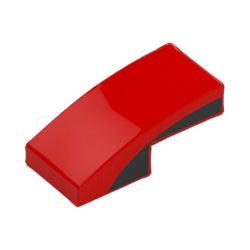 11477pb197曲面スロープ2×1(ブラックストライプ)レッド