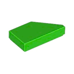 5091-037特殊タイル1×2ウェッジ左ブライトグリーン