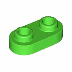 35480-037プレート1×2丸貫通2スタッドブライトグリーン
