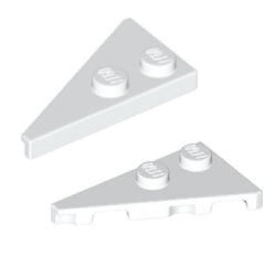 65426-65429-001ウェッジプレート4×2右-尖鋭/4×2左-尖鋭(ペア)ホワイト