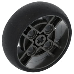 65834pb02-148ホイール長径43ミリ×幅14ミリ(ペグ穴と車軸穴とタイヤ有)パールダークグレイ