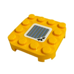 66792pb006プレート4×4コーナー丸-足付き(スーパーマリオシーソー)ブライトライトオレンジ