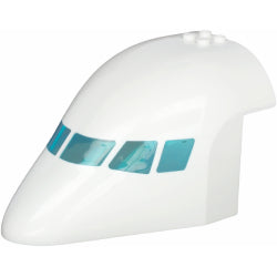 67241pb01-001飛行機胴体フロント8×12×6(トランスライトブルーガラス付)ホワイト