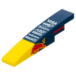 6801pb02曲面スロープ6×1(VISA・CDW・zoom・ARCTICWOLF・PIRELLI・Infinitum・Mobilロゴとレッドブル)イエロー