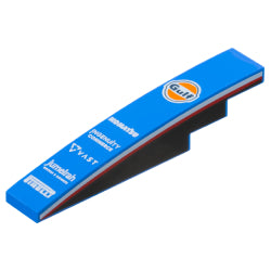 6801pb08曲面スロープ6×1(Gulf・KOMATSU・INGENUITY・COMMERCE・VAST・JumeirahHOTELS・RESORTS・PIRELLIロゴ)ブルー