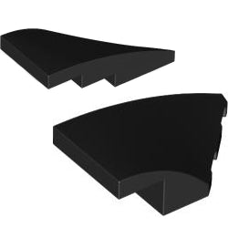 6929-6930-026カーブウェッジ4×2(左右セット)ブラック