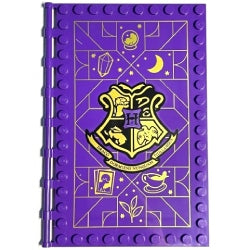 69934pb013特殊タイル10×16端にポッチと取っ手付き(ホグワーツ占い学の本)ダークパープル
