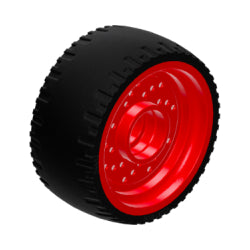 72206pb01-021タイヤ長径24ミリ幅12ミリとレッドホイールセット