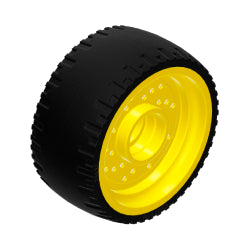 72206pb01-024タイヤ長径24ミリ幅12ミリとイエローホイールセット