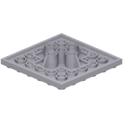 プレート6×6中央ペグ穴5 ライトブルーイッシュグレイ