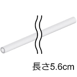 75c07-001ホース(硬め)長径3ミリ(7スタッド)ホワイト