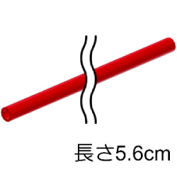 75c07-021ホース(硬め)長径3ミリ(7スタッド)レッド
