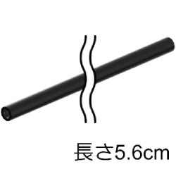 75c07-026ホース(硬め)長径3ミリ(7スタッド)ブラック