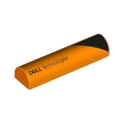 79756pb02R曲面ブロック1×4-2/3スタッド無(デルテクノロジーズロゴ右側)オレンジ