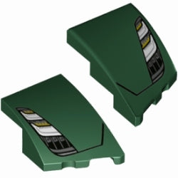 80177pb001-80178pb001カーブウェッジ3×2左右セット(ロータス・エヴァイヤヘッドライト)ダークグリーン