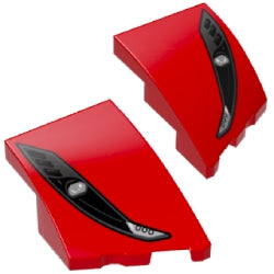 80177pb005-80178pb005カーブウェッジ3×2左右セット(フェラーリ812コンペティツィオーネヘッドライト)レッド