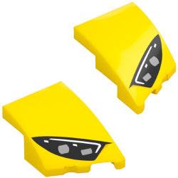 80177pb009-80178pb009カーブウェッジ3×2左右セット(メルセデスAMGカーヘッドライト)イエロー