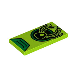 87079pb0565タイル2×4(メカニカルアームと出口)ライム