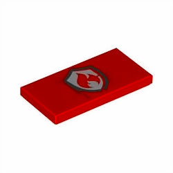 87079pb1494タイル2×4(ファイヤーロゴ)レッド