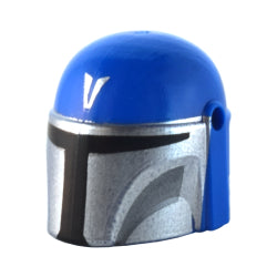 87610pb20マンダロリアンのヘルメット(シルバーV)ブルー
