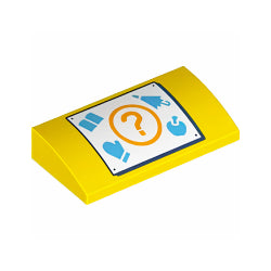 88930pb177曲面スロープ2×4×2/3(どうぶつの森リサイクルボックス)イエロー