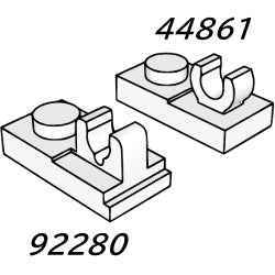 プレート1×2上部にクリップ付 イエロー