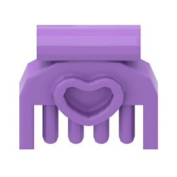 92355g-324ハート型コーム(フレンズ)ミディアムラベンダー