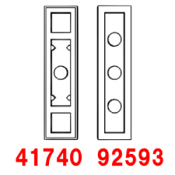 プレート1×4両端に2スタッド レッド