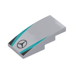 93606pb203曲面スロープ4×2(メルセデスAMGフロントノーズ)ライトブルーイッシュグレイ