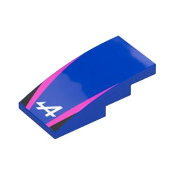 93606pb204曲面スロープ4×2(ALPINEフロントノーズ)ブルー